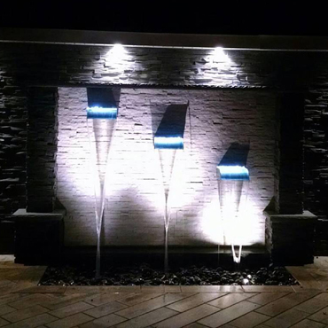 Lighted water wall