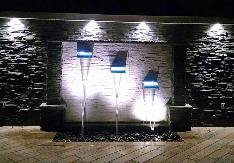 lighted water wall